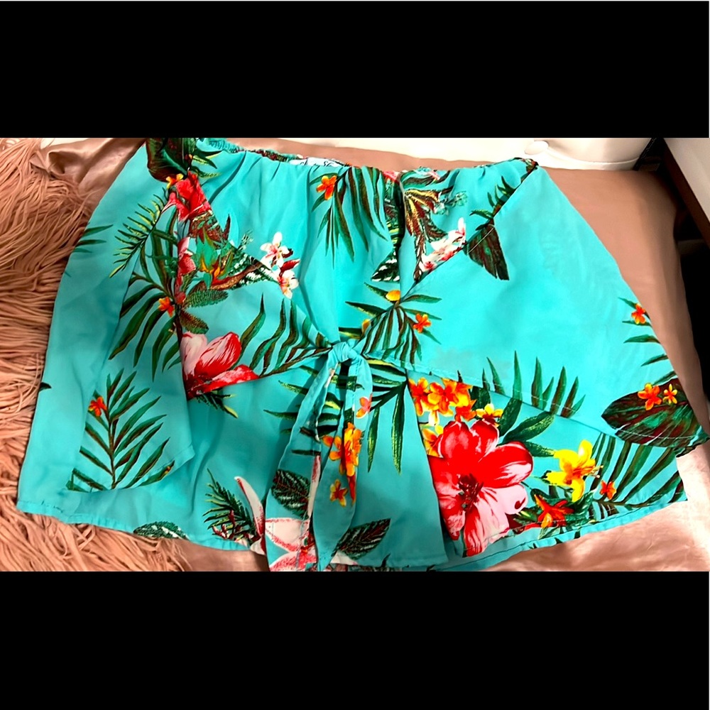 She & Sky Summer Shorts with tie in front!